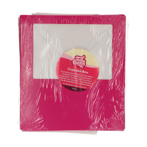 Boîte à Cupcakes Rose (x3) Funcakes Boîte à Cupcakes Rose (x3) Funcakes