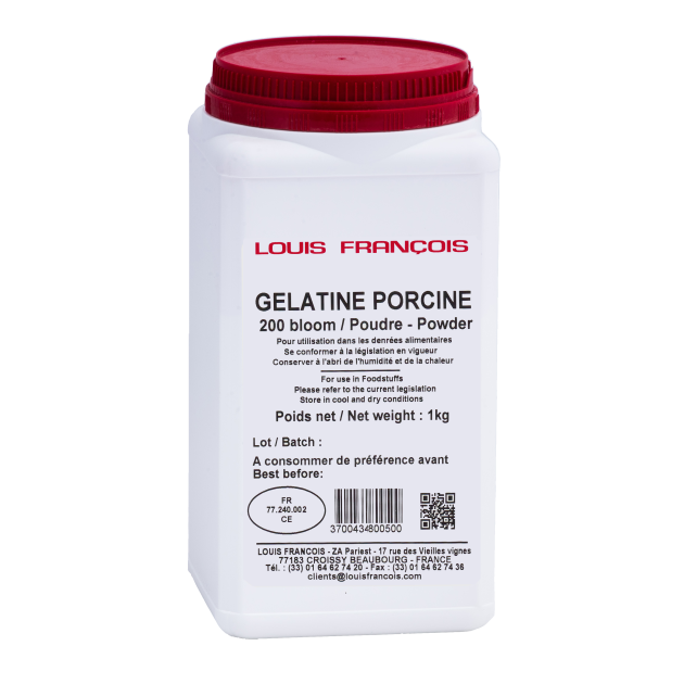 Gélatine Porcine en Poudre 200 Bloom 1 kg Louis François