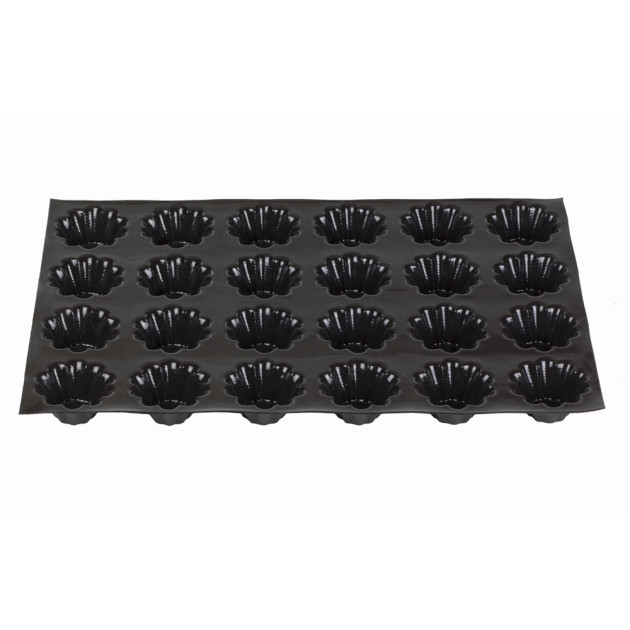 Moule Silicone 24 Brioches Cannelees 8.2 cm x H 3.7 cm Flexipan