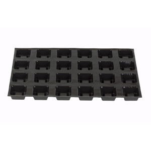 Moule Silicone 24 Savarins Carrés 7 cm x H 3 cm Flexipan Moule Silicone 24 Savarins Carrés 7 cm x H 3 cm Flexipan