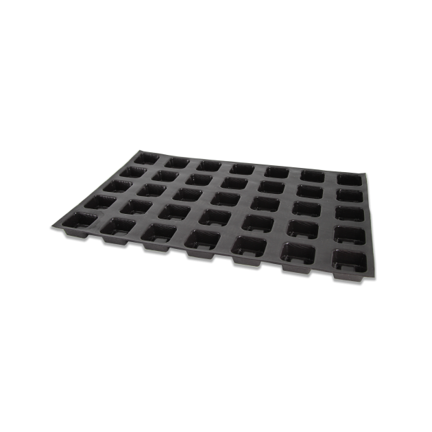 Moule Silicone 35 Savarins Carres 5.5 cm x H 2.4 cm Flexipan