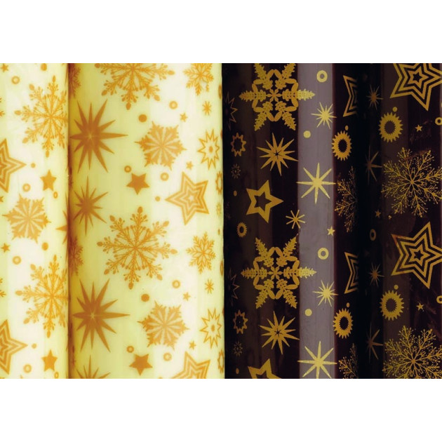 Feuilles de Transfert Chocolat Étoile des Neiges 34 x 26,5 cm (x10) Mallard