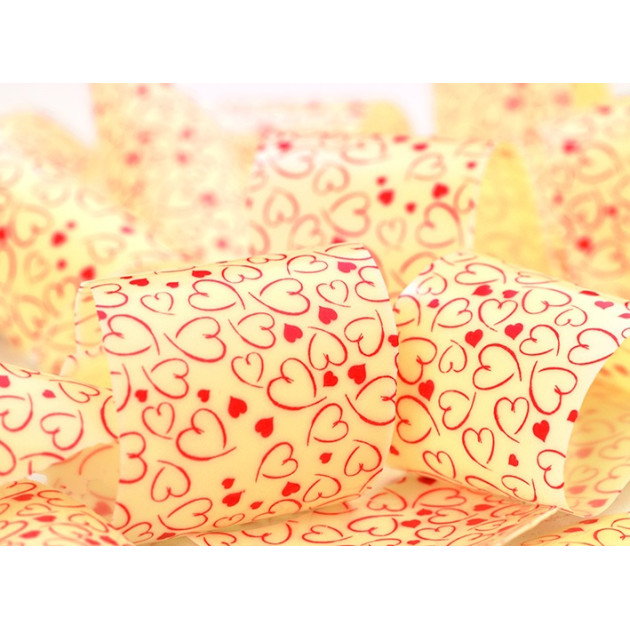 Feuilles de Transfert Chocolat Cœurs Rouges 34 x 26,5 cm (x10) Mallard