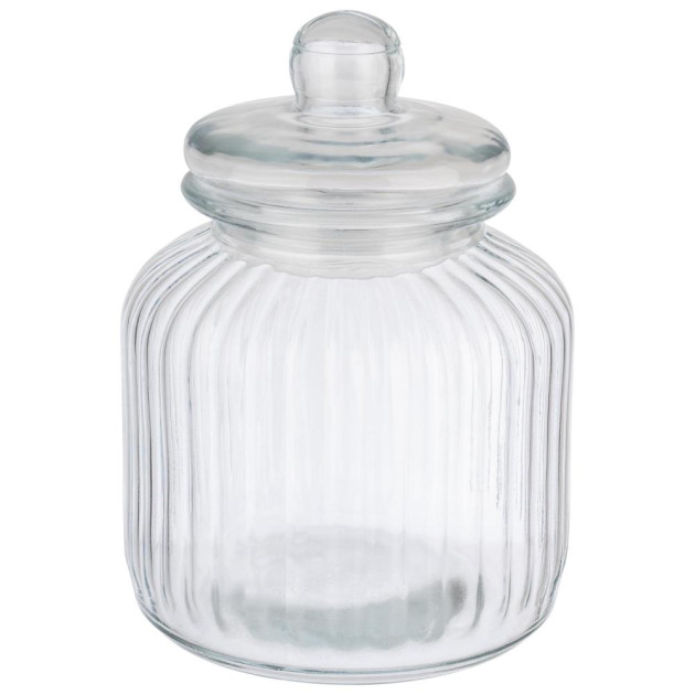 Bocal en Verre avec Couvercle Ø 17 x H 24,5 cm Mallard