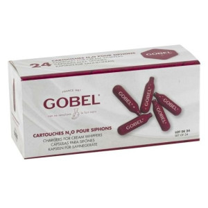 Cartouches Gaz N₂0 pour Siphon (x24) Gobel