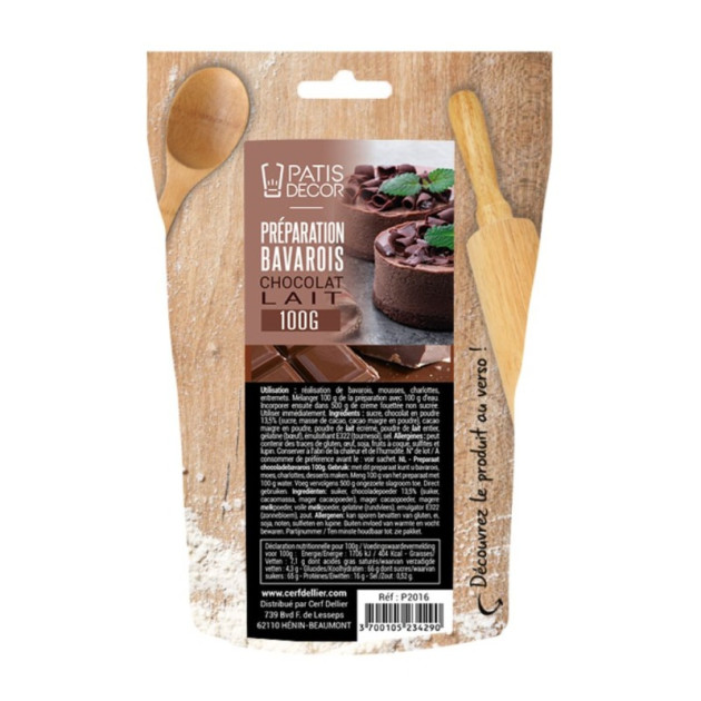 Preparation Bavarois Gel Chocolat 100 g Patisdecor