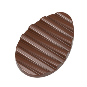 Moule Chocolat Œuf Strié 14 x 9,2 x H 1,3 cm (x2) Chocolate World Moule Chocolat Œuf Strié 14 x 9,2 x H 1,3 cm (x2) Chocolate World