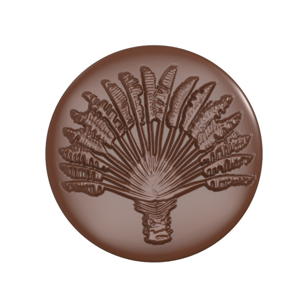 Moule Chocolat Rond Végétal Ø 3,1 x H 1,3 cm (x21) Chocolate World