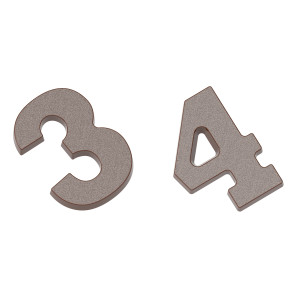 Moule Chocolat Chiffres Trois et Quatre 14 x 10 x H 1,4 cm (x2) Chocolate World