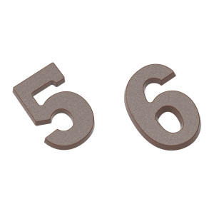 Moule Chocolat Chiffres Cinq et Six 14 x 9,3 x H 1,4 cm (x2) Chocolate World
