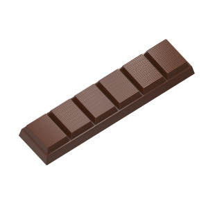 Moule Chocolat Barre 6 Rectangles 12,5 x 3 x H 1,3 cm (x8) Chocolate World