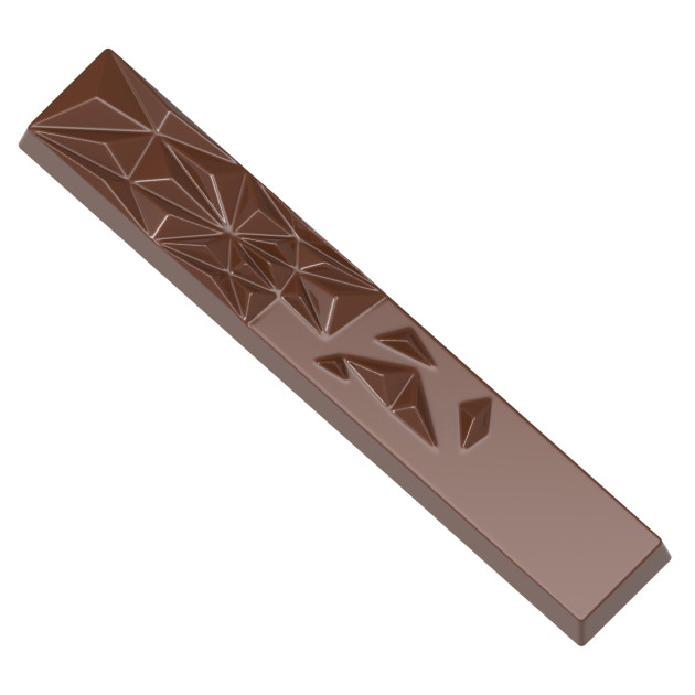 Moule Chocolat Barre Facettes 14,5 x 2,5 x H 1,3 cm (x8) Chocolate World