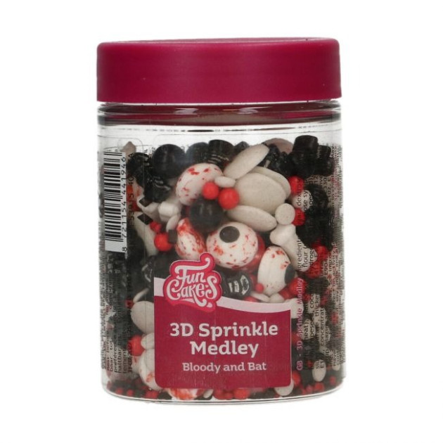 Décors en Sucre Halloween Chauve-Souris et Sang 70 g Funcakes