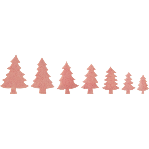 DLUO Courte Kit Décor Sapin en Chocolat Framboise 7 tailles (x126) Florensuc