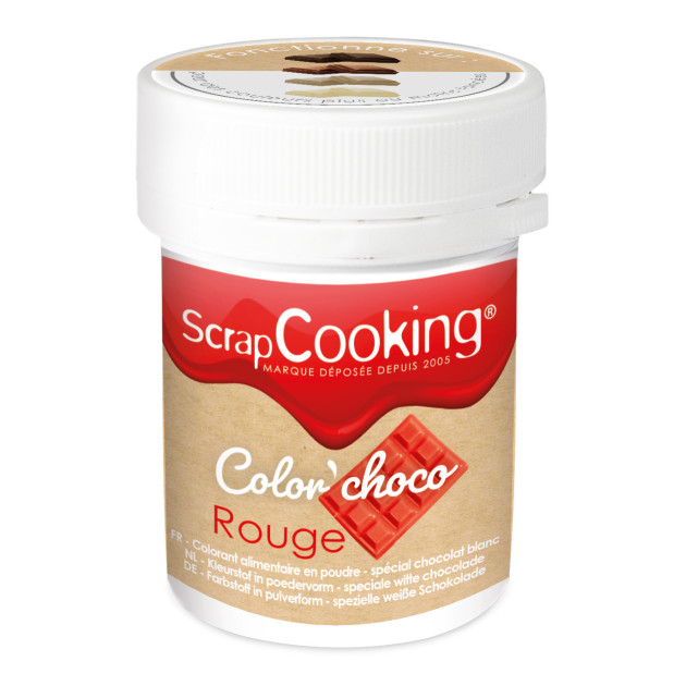 Colorant Alimentaire en Poudre Liposoluble Rouge 5g Color'Choco Scrapcooking