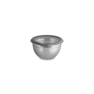Bol Mélangeur Inox avec Couvercle en Verre Ø 19 cm Le Creuset