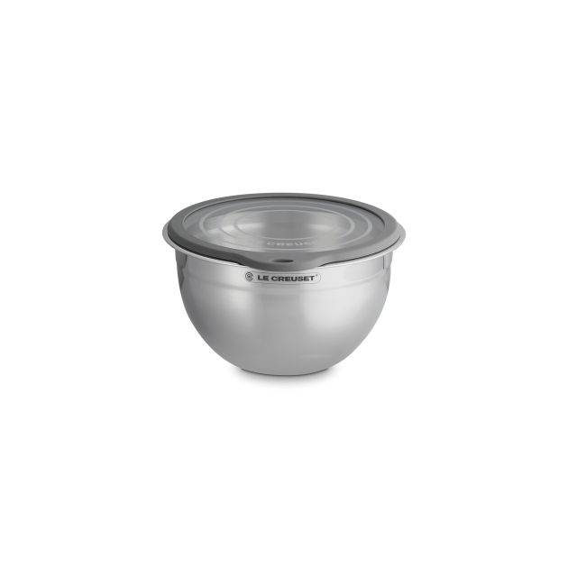 Bol Mélangeur Inox avec Couvercle en Verre Ø 23 cm Le Creuset