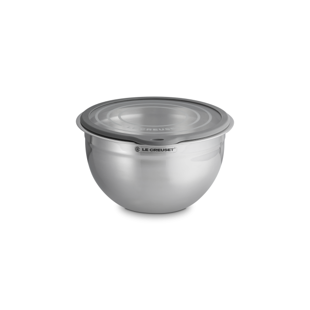 Bol Mélangeur Inox avec Couvercle en Verre Ø 27 cm Le Creuset