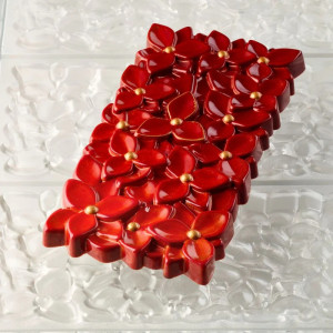 Moule Tablette Chocolat Bouquet de Fleurs 15,4 x 7,7 cm (x3) Pavoni