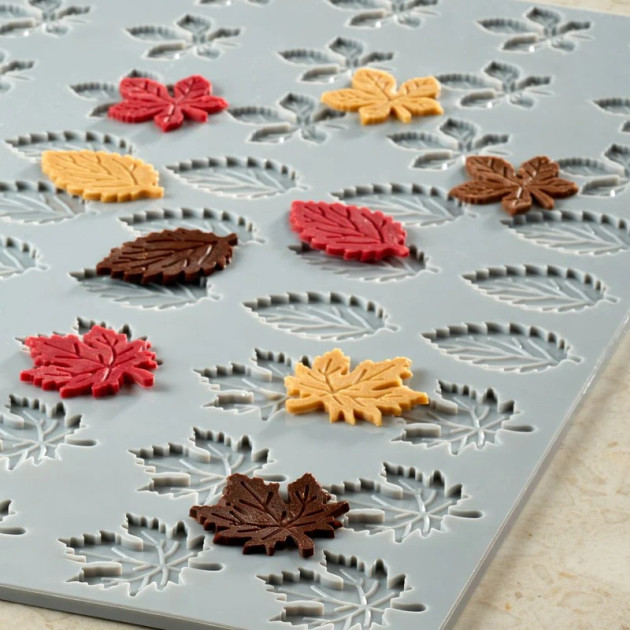 Moule Silicone Décors Foliage 3,2 x H 0,2 cm (x45) Pavoni