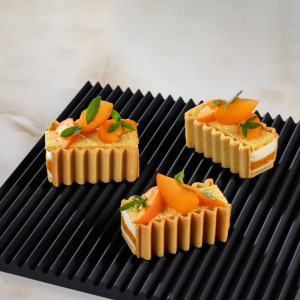 Plaque Silicone Triangulaire Zig Zag 25 x 25 cm Pavoni (x2)