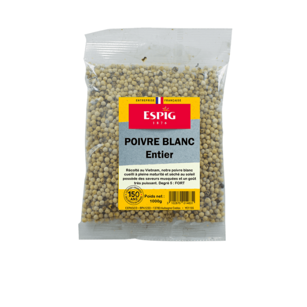 Poivre Blanc Entier 1 kg Espig