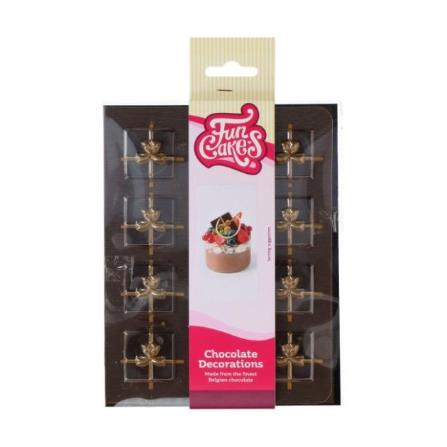 Décor en Chocolat Noir Cadeau (x12) Funcakes