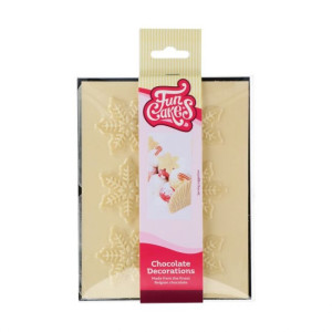 Décor en Chocolat Blanc Flocon de Neige (x6) Funcakes Décor en Chocolat Blanc Flocon de Neige (x6) Funcakes