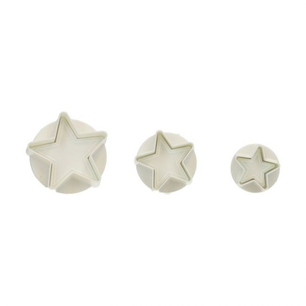 Emporte-Pièce avec Poussoir Étoile (x3) Wilton