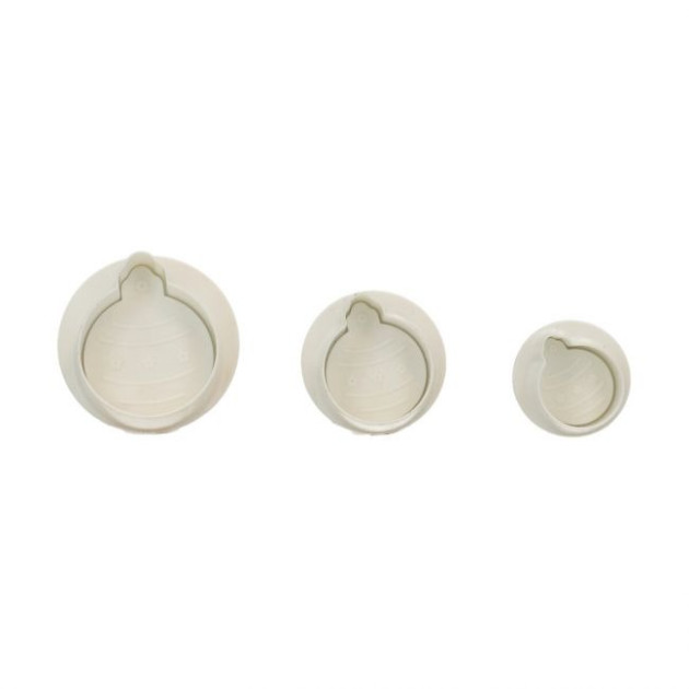 Emporte-Pièce avec Poussoir Ornement de Noël (x3) Wilton