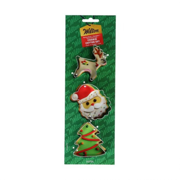 Emporte-Pièces Inox Père Noël Renne et Sapin (x3) Wilton