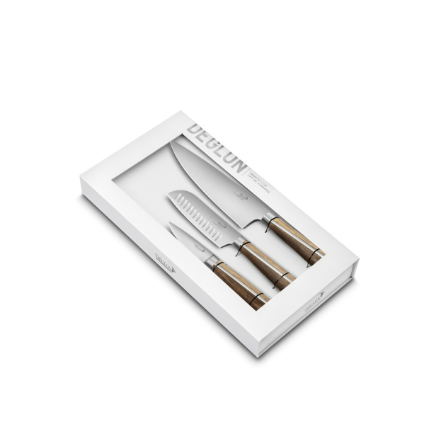 Coffret 3 Couteaux de Cuisine High-Woods Déglon