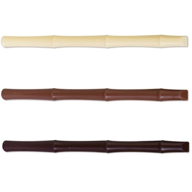 Assortiment Décors en Chocolat Bambou Modecor (x144)