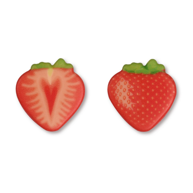 Décors Chocolat Blanc 2 Fraises Modecor (x120)