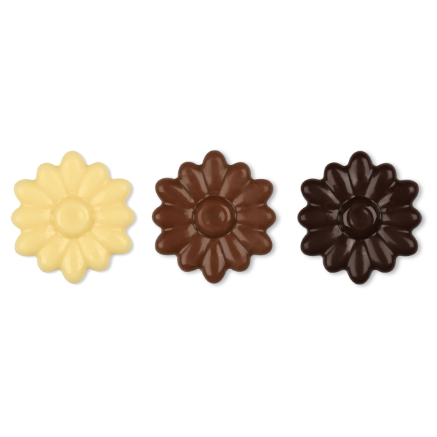 Assortiment Décors 3 Chocolats Marguerite Modecor (x144)