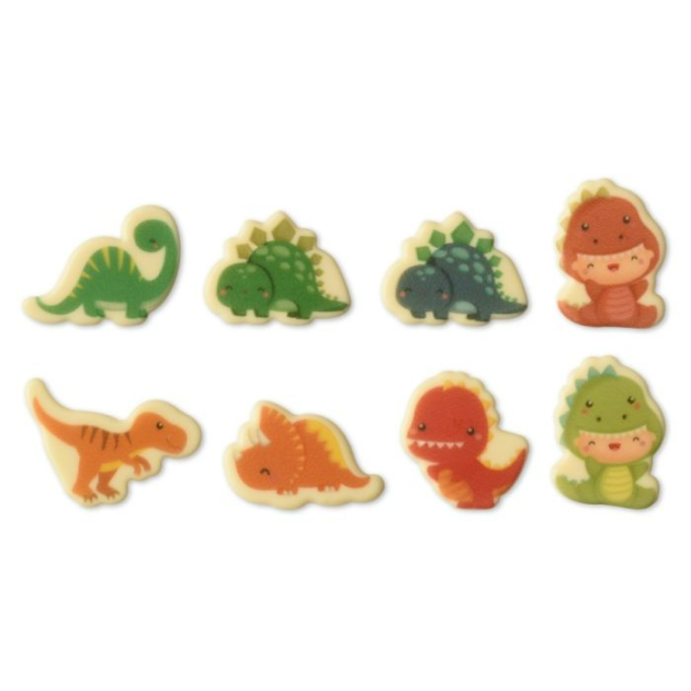 Assortiment Décors en Chocolat 8 Dinosaures Modecor (x96)