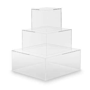 Présentoir à Gâteau Carré 3 Pièces Modecor Présentoir à Gâteau Carré 3 Pièces Modecor