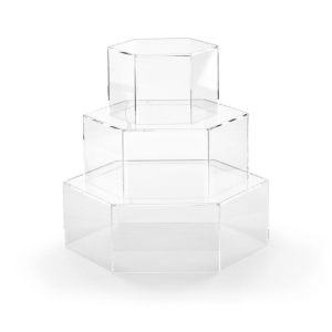 Présentoir à Gâteau Hexagonal 3 Pièces Modecor Présentoir à Gâteau Hexagonal 3 Pièces Modecor