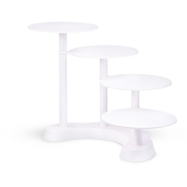 Présentoir à Gâteau Rond 4 Plateaux Modecor (x5)