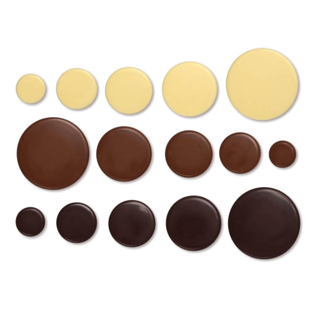 Kit Décors 3 Chocolat Rond 5 Tailles Modecor (x120)