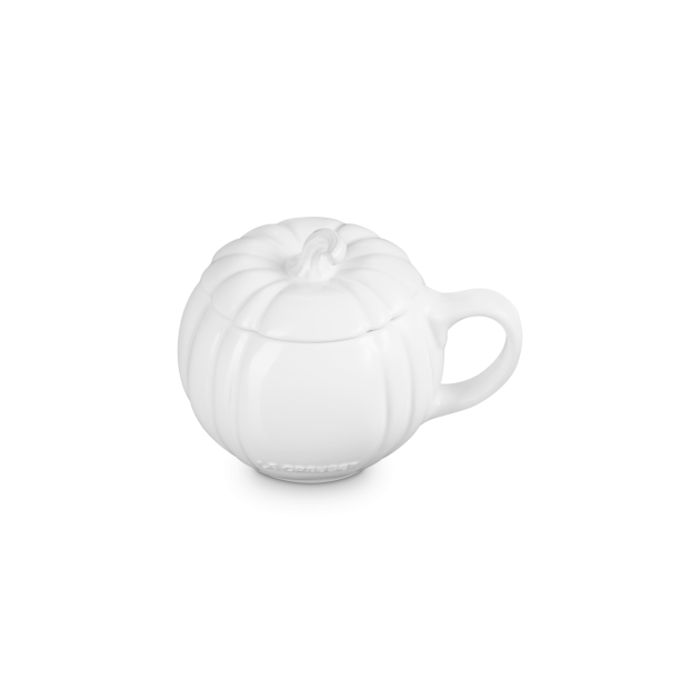 Mug en Céramique Citrouille 40 cl Blanc Le Creuset