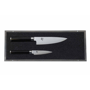 Set Couteau d'Office et Couteau de Chef Shun Classic Damas Kai Set Couteau d'Office et Couteau de Chef Shun Classic Damas Kai