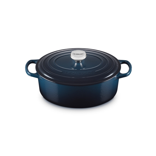 Cocotte en Fonte Ovale 29 cm Nuit Le Creuset Signature Cocotte en Fonte Ovale 29 cm Nuit Le Creuset Signature