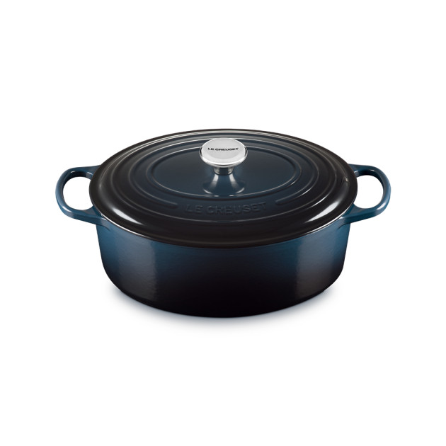 Cocotte en Fonte Ovale 31 cm Nuit Le Creuset Signature Cocotte en Fonte Ovale 31 cm Nuit Le Creuset Signature