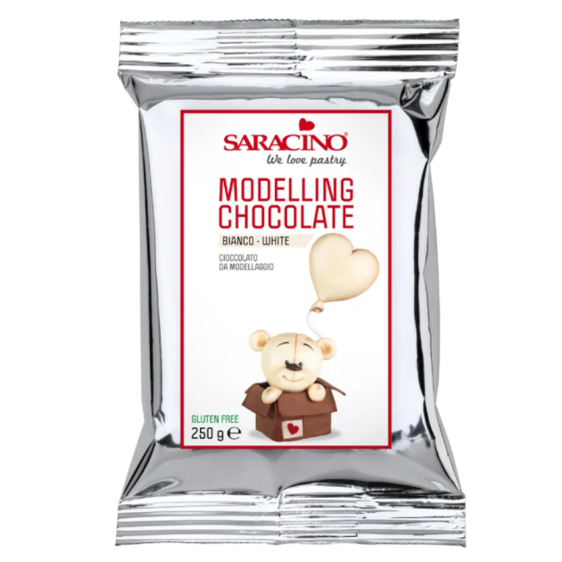 Chocolat Plastique à Modeler Blanc 250 g Saracino