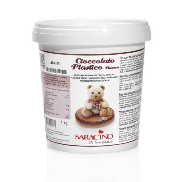 Chocolat Plastique à Modeler Blanc 1 kg Saracino