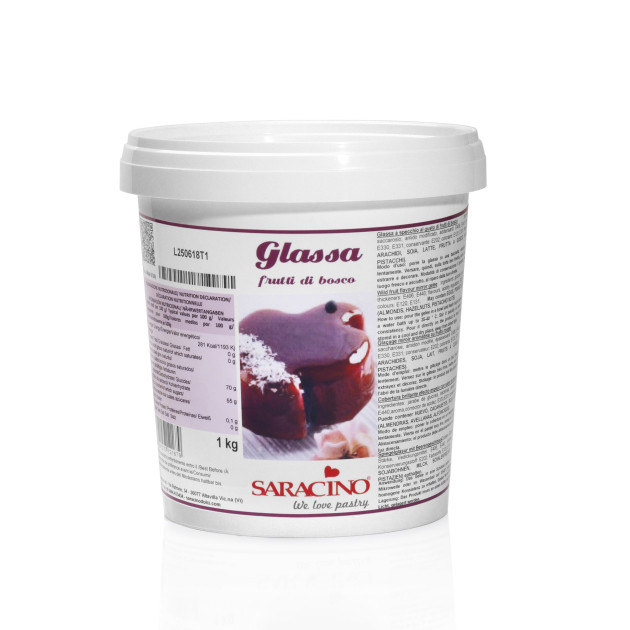 Glaçage Miroir Fruits des bois 1 kg Saracino