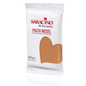 Pâte à Sucre Modelage Marron Clair 250 g Saracino