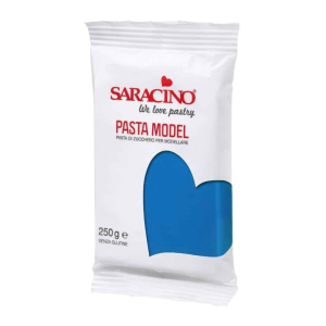 Pâte à Sucre Modelage Bleu 250 g Saracino