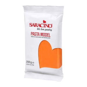 Pâte à Sucre Modelage Orange 250 g Saracino